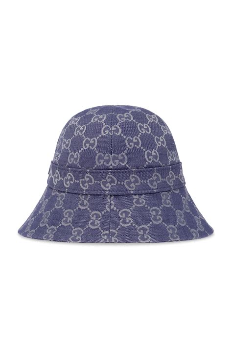 gucci hat blue|gucci blue canvas bucket hat.